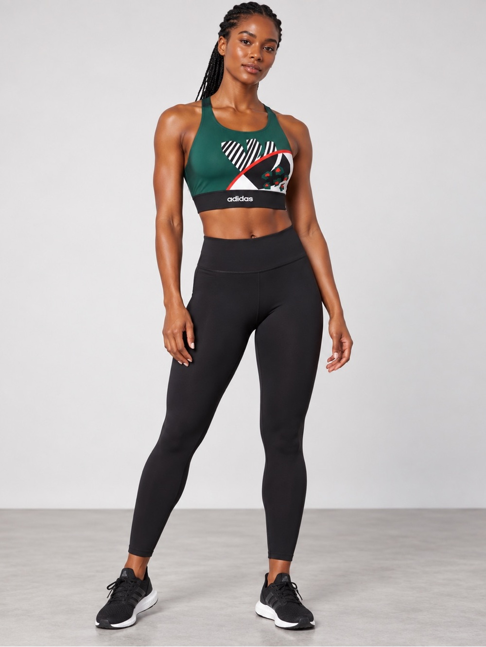 adidas x FARM Climalite Graphic Sports Bra Green